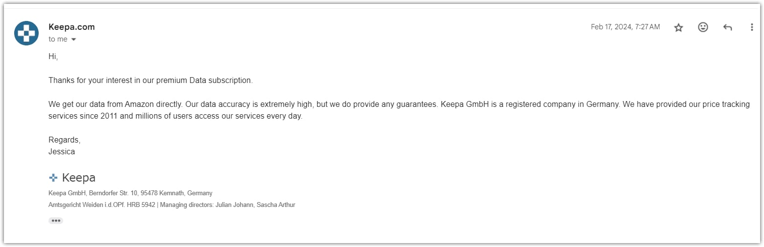 Keepa Customer Support